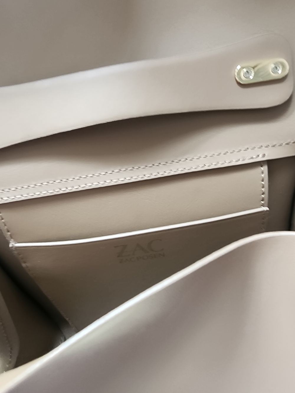 Zac Posen Tan Leather Top-Handle Crossbody - Picture 4 of 4
